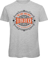 1920 The One And Only | Feest Kado T-Shirt Heren - Dames | Antraciet - Oranje | Perfect Verjaardag Cadeau Shirt | Grappige Spreuken - Zinnen - Teksten | Maat XXL