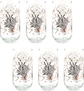 Waterglas set van 6 Waterglazen Drinkglas 280ml Transparant Glas lavendel Drinkbeker