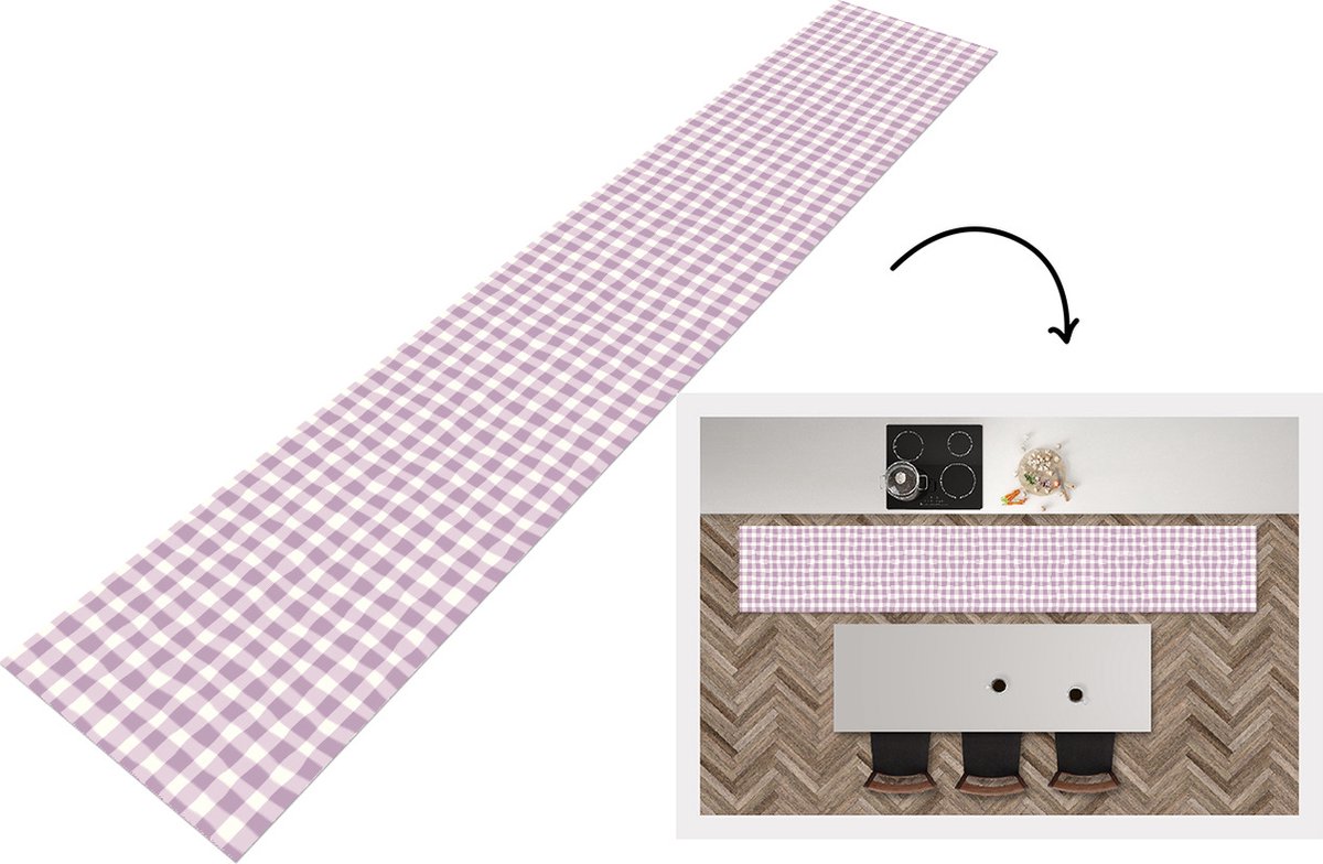 KitchenYeah Keukenloper - Loper keuken - Pastel - Paars - Patronen - Keukenloper vinyl, foto 7