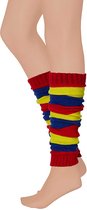 Beenwarmer feest | Carnaval beenwarmers | rood|geel|blauw | One size | Beenwarmers dames | Beenwarmers carnaval | Beenwarmers heren | Beenwarmers | Apollo