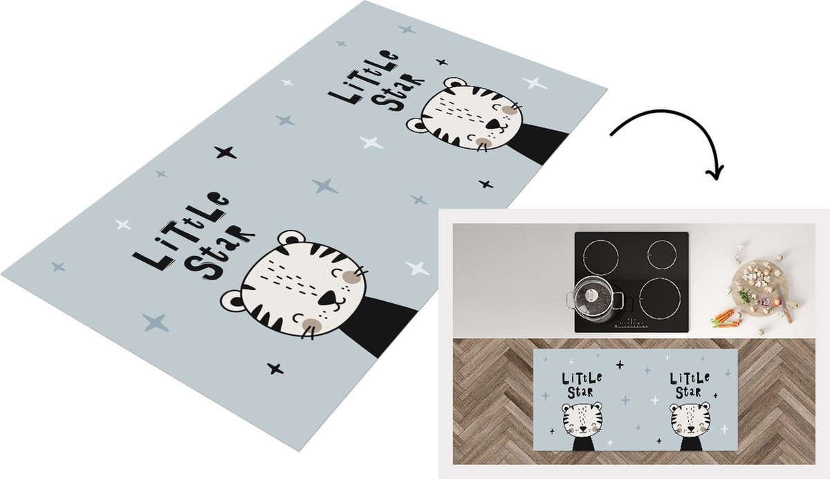 KitchenYeah Keukenloper - Loper keuken - Little star - Spreuken - Quotes - 120x60 cm - Keukenloper vinyl Multicolor