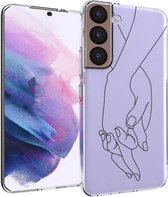 iMoshion Design voor de Samsung Galaxy S22 hoesje - Hand - Transparant