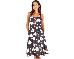 Voodoo Vixen - Daisy hearts Lange jurk - S - Zwart