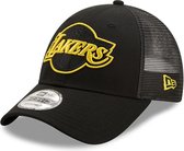 New Era LA Lakers Home Field Black 9FORTY A-Frame Trucker Cap