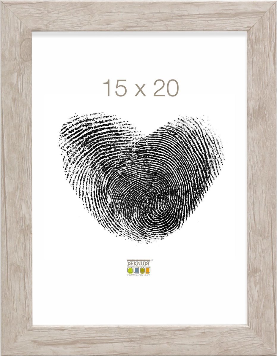 Deknudt Frames fotolijst S45RH1 - naturel - grijs - hout - 15x20 cm