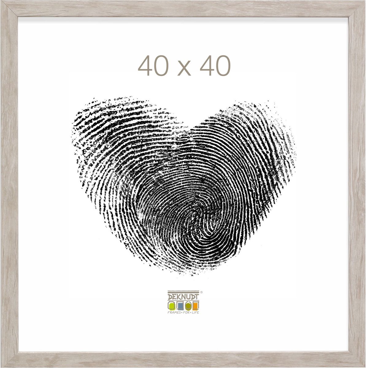 Deknudt Frames fotolijst S45RH1 - naturel - grijs - hout - 40x40 cm