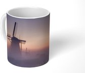 Mok - Koffiemok - Molen - Nederland - Mist - Mokken - 350 ML - Beker - Koffiemokken - Theemok