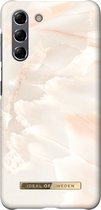 iDeal of Sweden hoesje voor Galaxy S21 - Hardcase Backcover - Fashion Case - Rose Pearl Marble
