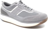 Joya, DAVID II GREY, 226CAS, Lichtgrijze sneaker met schokdempende PU zool