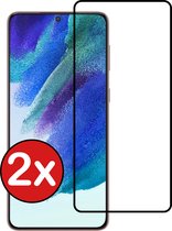 Samsung Galaxy S21 FE Screenprotector Glas Tempered Glass 3D - Samsung S21 FE 5G Screen Protector 3D Full Cover - 2 PACK