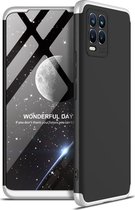 Realme 8 Pro Hoesje - Mobigear - 360 Serie - Hard Kunststof Backcover - Zwart / Zilver - Hoesje Geschikt Voor Realme 8 Pro