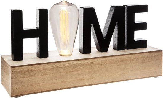 Decoratieve figuren Atmosphera 'Home' LED Licht (34 x 16 x 8 cm)