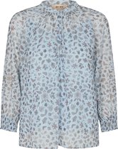 Mos Mosh Dames Evelyn Yoro Blouse Lichtblauw maat L