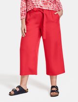SAMOON Dames Culotte van duurzame mix van lyocell en linnen Strawberry Red-50