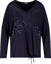 SAMOON Dames Casual longsleeve met glitterprint