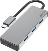 Hama USB-C-hub, 4-poorts, USB 3.2 Gen2, 10 Gbit/s, alu