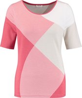 GERRY WEBER Dames Shirt met halflange mouwen en colour blocks