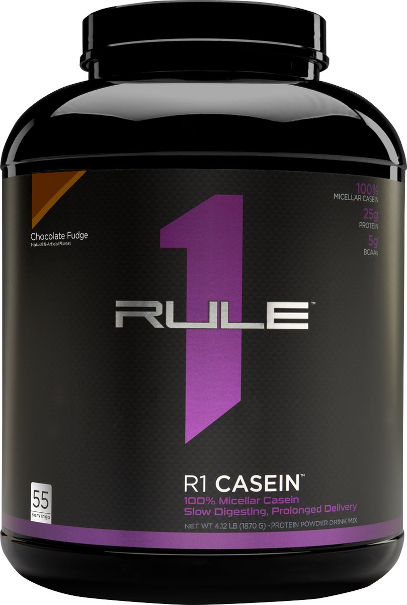 Rule1 R1 Casein Protein (4lbs) Chocolate Fudge - Eiwitten - Caseïne