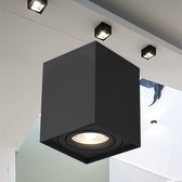 Braytron Gama LED Downlight Opbouwspot  Plafondspot  -Aluminium -Vierkant -Zwart- GU10 Fitting -IP20