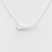 EAR IT UP - Ketting - Vallende ster - 925 sterling zilver - 40 tot 45 cm - 1 stuk