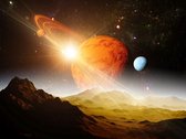 Sanders & Sanders fotobehang planeten in de ruimte oranje en bruin - 600998 - 3.6 x 2.7 m