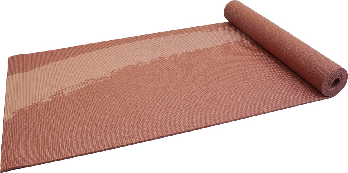 Senz Sports Yogamat Premium - 180 x 60 x 0.6 cm - Terracotta met print