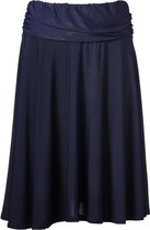 Dames tricot rok marine a-lijn | Maat XL-3XL
