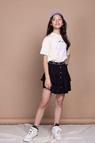 NoBell meiden 2 laagse rok Noraly Jet Black
