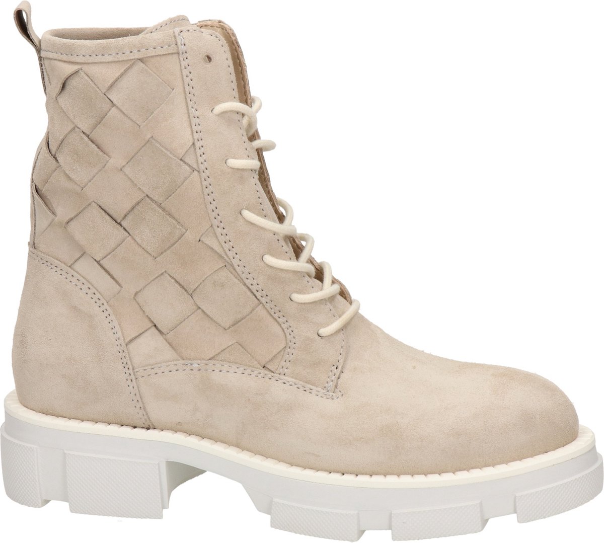Alpe dames veterboots - Off White - Maat 40