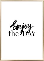 Poster Met Metaal Gouden Lijst - Enjoy The Day Poster