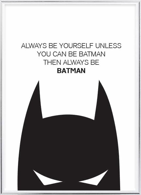 Poster Met Metaal Zilveren Lijst - Batman Poster