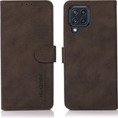 KHAZNEH Samsung Galaxy M32 Hoesje RFID Book Case Echt Leer Bruin