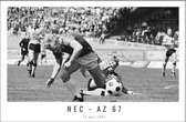 Walljar - NEC - AZ 67 '80 - Zwart wit poster