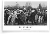 Walljar - FC Utrecht supporters '82 II - Zwart wit poster