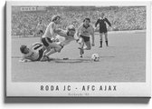 Walljar - Roda JC - AFC Ajax '82 - Muurdecoratie - Canvas schilderij