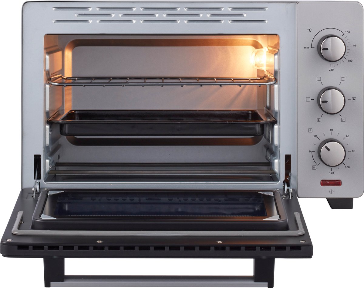 Tomado TEO3000S - Vrijstaande oven - 30 Liter - 1600 Watt - Hetelucht - 3 insteekniveau's - Zilver – foto 3