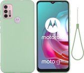 Motorola Moto G20 Hoesje - Mobigear - Rubber Touch Serie - Hard Kunststof Backcover - Groen - Hoesje Geschikt Voor Motorola Moto G20