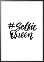 Poster Met Zwarte Lijst - Selfie Queen Poster