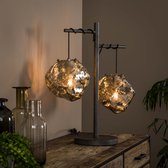Tafellamp 2-Lichtbronnen - Chromed Glas - Lamp Rock - Giga Meubel