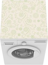 Wasmachine beschermer mat - Bloemen - Groen - Design - Lente - Breedte 60 cm x hoogte 60 cm