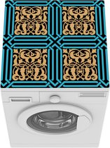 Wasmachine beschermer mat - Design - Planten - Geometrie - Breedte 60 cm x hoogte 60 cm