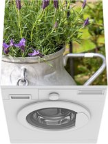 Wasmachine beschermer mat - Lavendel in melkbus - Breedte 60 cm x hoogte 60 cm