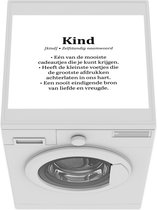 Wasmachine beschermer mat - Kind - Ouders - Quotes - Breedte 55 cm x hoogte 45 cm