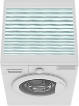 Wasmachine beschermer - Wasmachine mat - Wit - Groen - Patronen - 55x45 cm - Droger beschermer