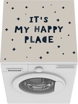 Wasmachine beschermer mat - Sterren - Bruin - Quotes - Breedte 60 cm x hoogte 60 cm