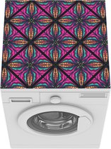 Wasmachine beschermer mat - Glas in Lood - Patronen - Neon - Breedte 60 cm x hoogte 60 cm