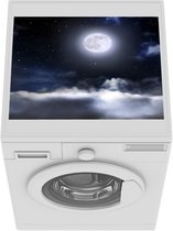Wasmachine beschermer mat - Maan - Sterren - Wolken - Breedte 55 cm x hoogte 45 cm