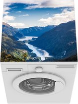 Wasmachine beschermer - Wasmachine mat - Doubtful Sound vallei in het Nationaal Park Fiordland op Zuidereiland - 60x60 cm - Droger beschermer
