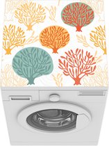 Wasmachine beschermer mat - Patronen - bomen - Geel - Breedte 60 cm x hoogte 60 cm