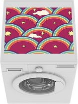 Wasmachine beschermer - Wasmachine mat - Patronen - Vintage - Regenboog - 55x45 cm - Droger beschermer